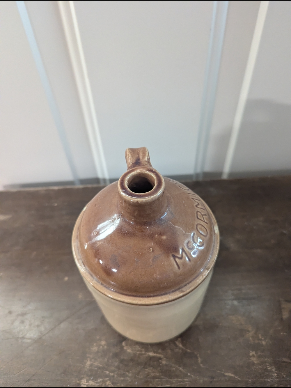 Platte Valley Brown and Cream Stoneware Whiskey Jug - Picture 7 of 8
